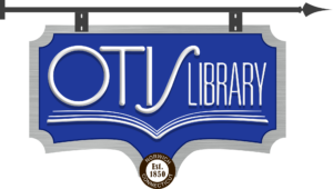 An illustrated version of our Otis Library sign.