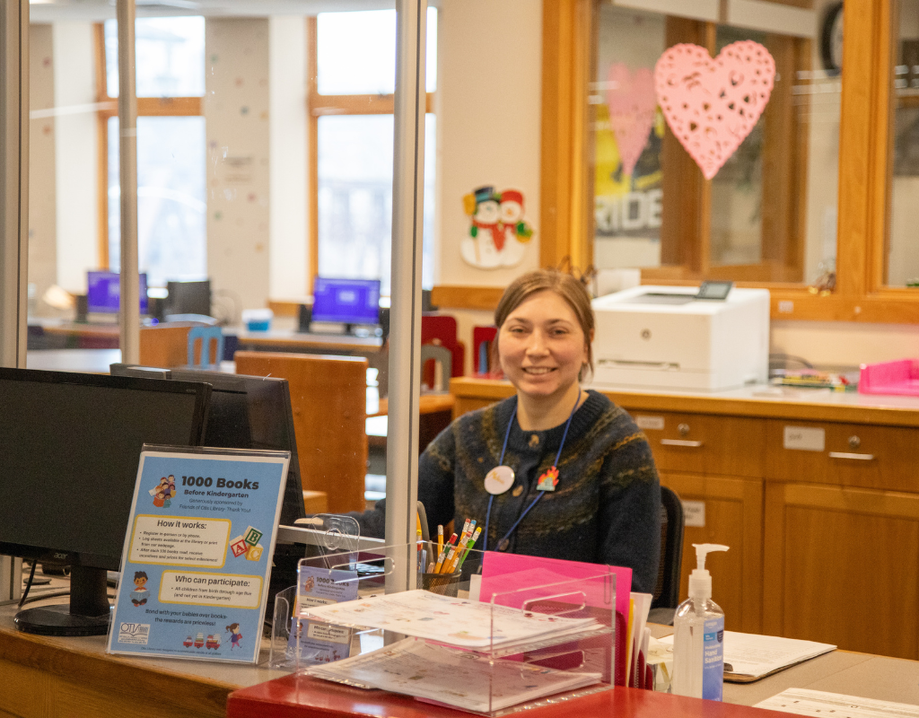 Melanie at Desk